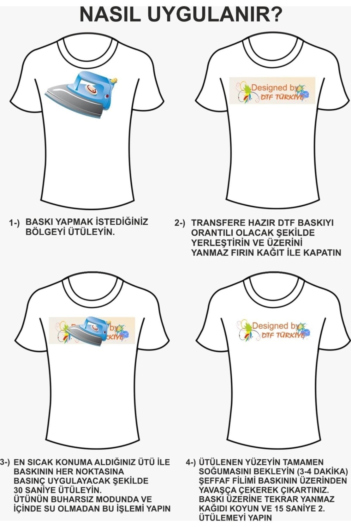 Atatürk 8 DTF Transfer Kağıdı A4 - Ütüyle Yapıştır - Dyenote