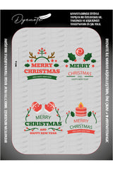 Yılbaşı Merry Christmas 8 DTF Transfer Kağıdı A4 - Ütüyle Yapıştır