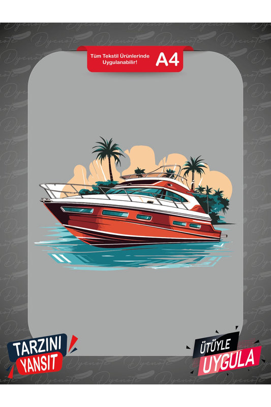 Yat Tekne 15 DTF Transfer Kağıdı A4 - Ütüyle Yapıştır
