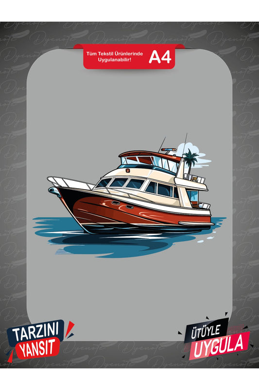 Yat Tekne 16 DTF Transfer Kağıdı A4 - Ütüyle Yapıştır