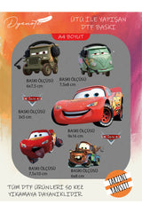 Şimşek McQueen 2 DTF Transfer Kağıdı A4 - Ütüyle Yapıştır