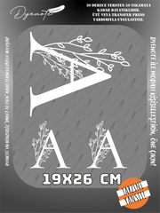 A Monogram Beyaz Harf Seti - Ütüyle Yapıştır - 19x26 CM