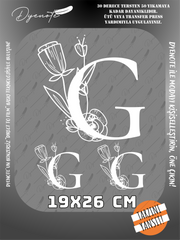 G Monogram Beyaz Harf Seti - Ütüyle Yapıştır - 19x26 CM