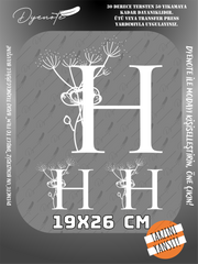 H Monogram Beyaz Harf Seti - Ütüyle Yapıştır - 19x26 CM