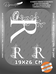 R Monogram Beyaz Harf Seti - Ütüyle Yapıştır - 19x26 CM