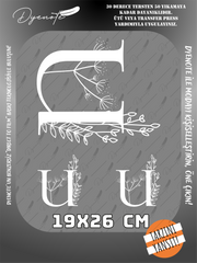 U Monogram Beyaz Harf Seti - Ütüyle Yapıştır - 19x26 CM