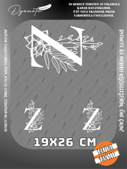 Z Monogram Beyaz Harf Seti - Ütüyle Yapıştır - 19x26 CM