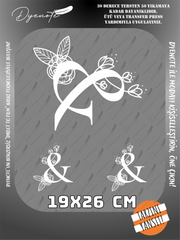 & Monogram Beyaz Harf Seti - Ütüyle Yapıştır - 19x26 CM