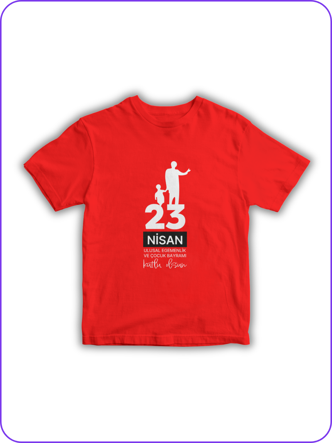 23 Nisan Temalı Kırmızı Çocuk Tişört