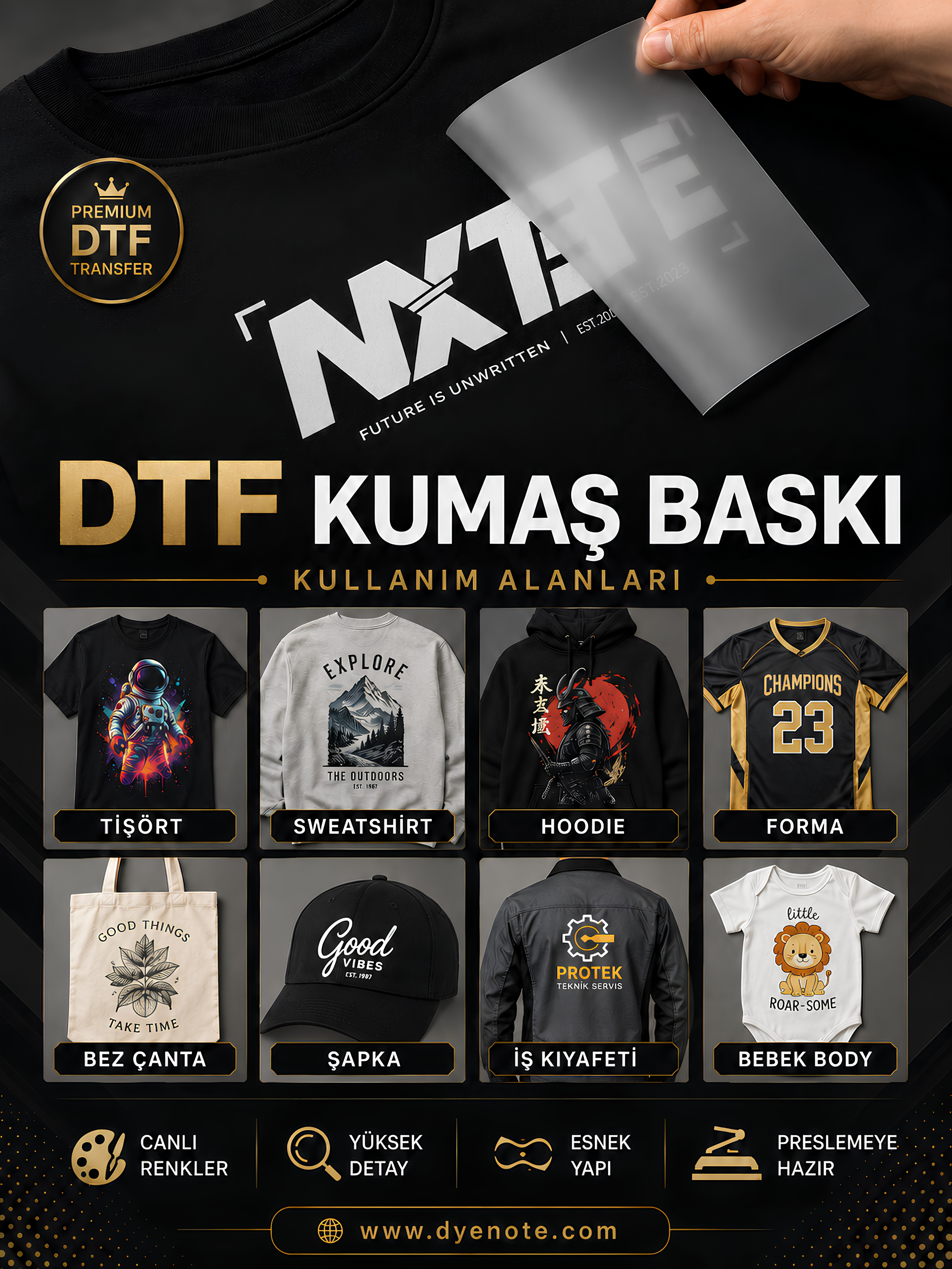 DTF Gang Sheet Baskı – Online Tasarla ve Sipariş Ver Ürün ikincil görseli