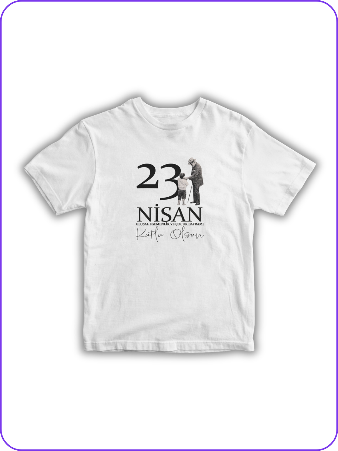 23 Nisan Temalı Beyaz Çocuk Tişört