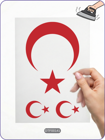 Türk Bayrağı 4 DTF Transfer Kağıdı A4 - Ütüyle Yapıştır