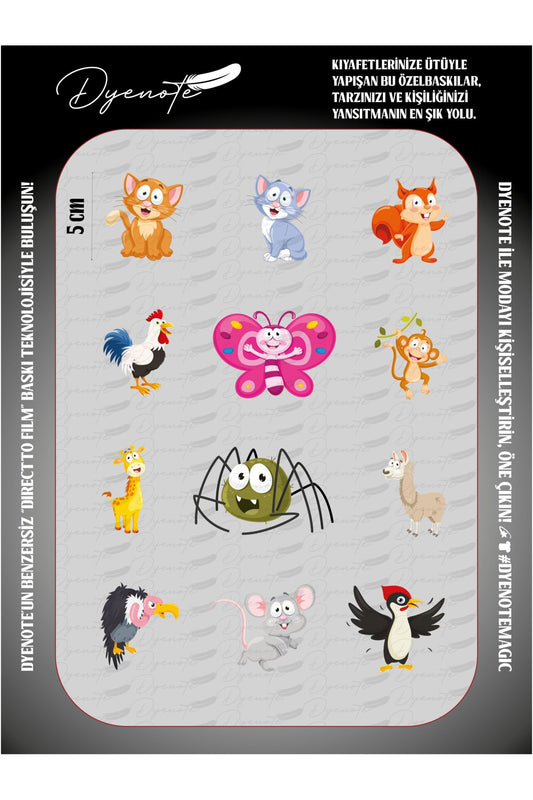 Sweet Animals 7 DTF Transfer Paper A4 - Iron-On
