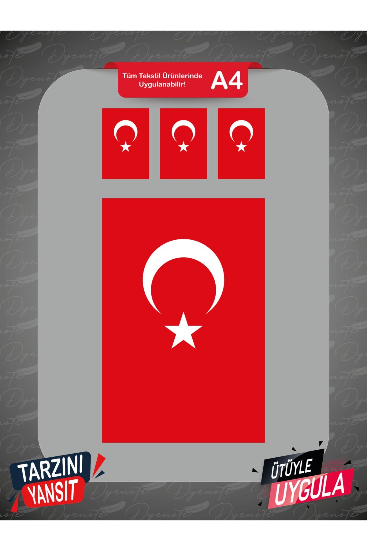 Türkiye DTF Transfer Kağıdı A4 - Ütüyle Yapıştır