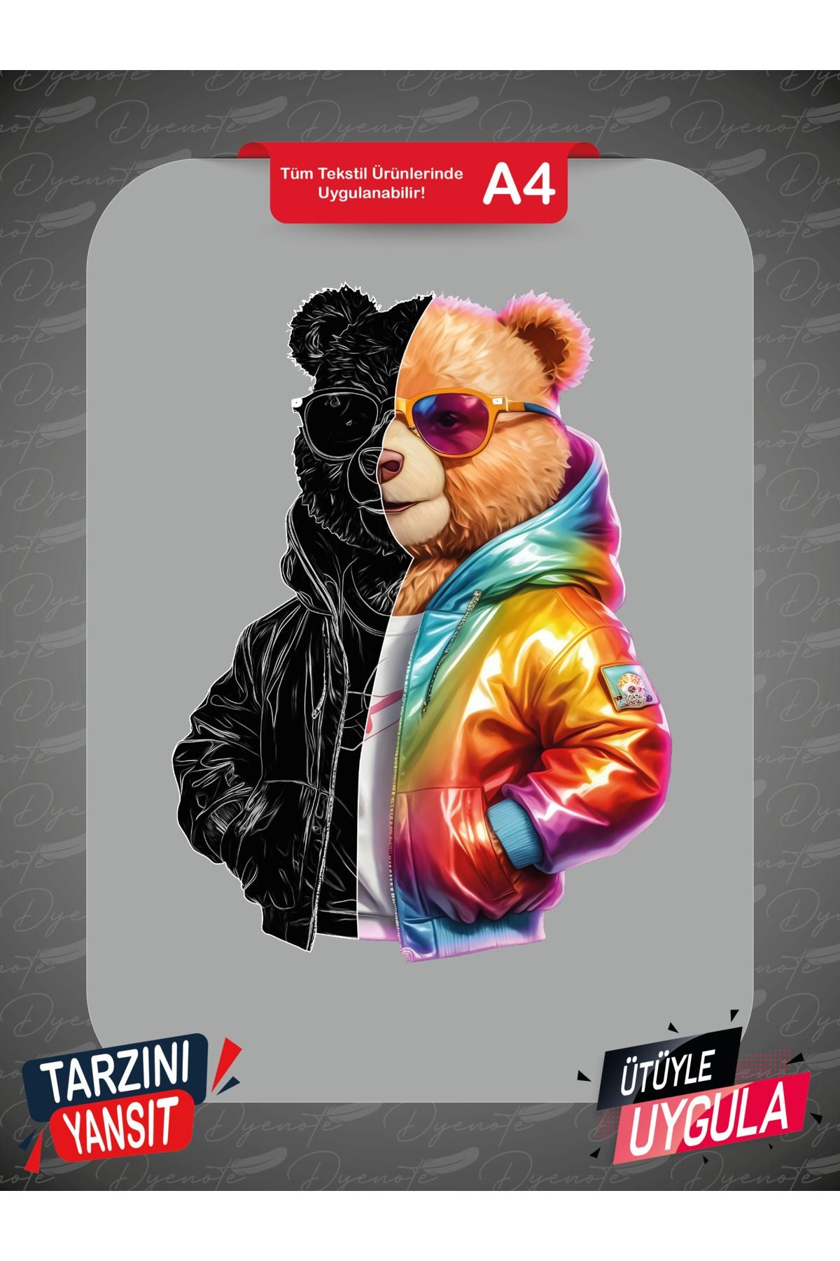 Teddy Ayıcık 1 DTF Transfer Kağıdı A4 - Ütüyle Yapıştır