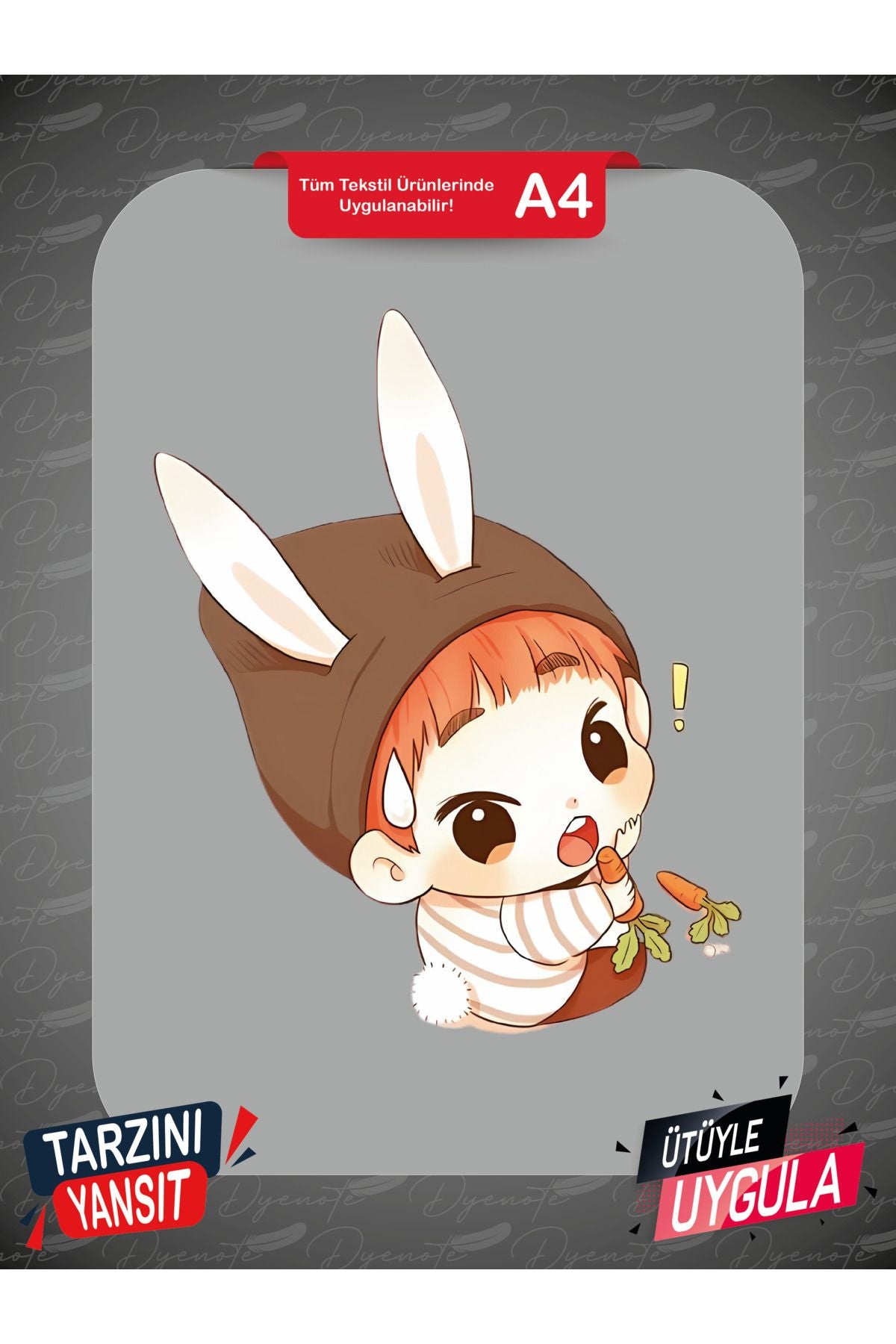 Stray Kids Donny DoBunny DTF Transfer Kağıdı A4 - Ütüyle Yapıştır