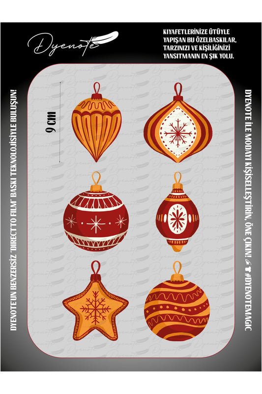 Yılbaşı Merry Christmas 16 DTF Transfer Kağıdı A4 - Ütüyle Yapıştır