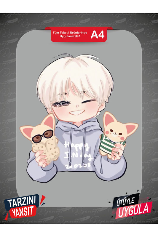 Stray Kids Seung Pup DTF Transfer Kağıdı A4 - Ütüyle Yapıştır