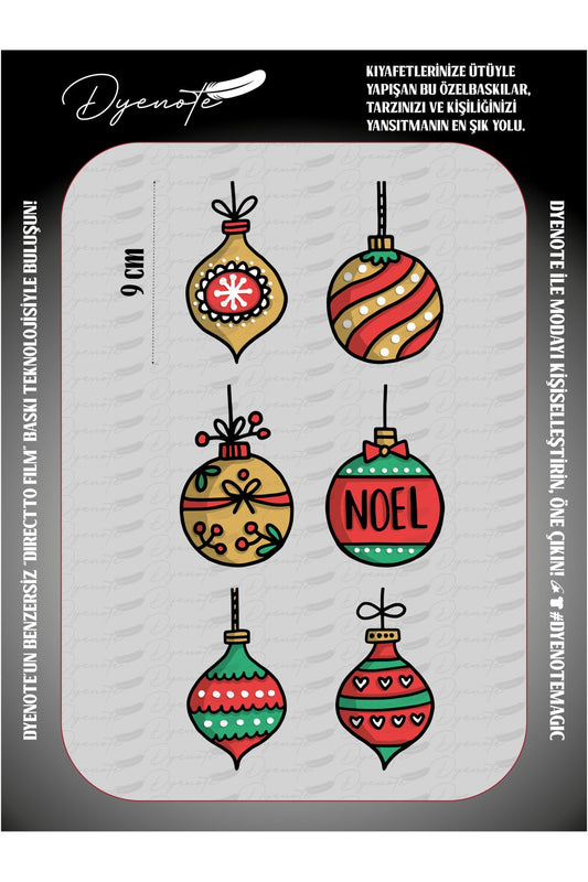 Yılbaşı Merry Christmas 17 DTF Transfer Kağıdı A4 - Ütüyle Yapıştır
