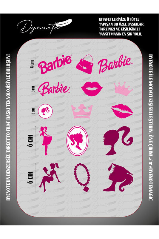 Barbie 3 DTF Transfer Kağıdı A4 - Ütüyle Yapıştır - Dyenote