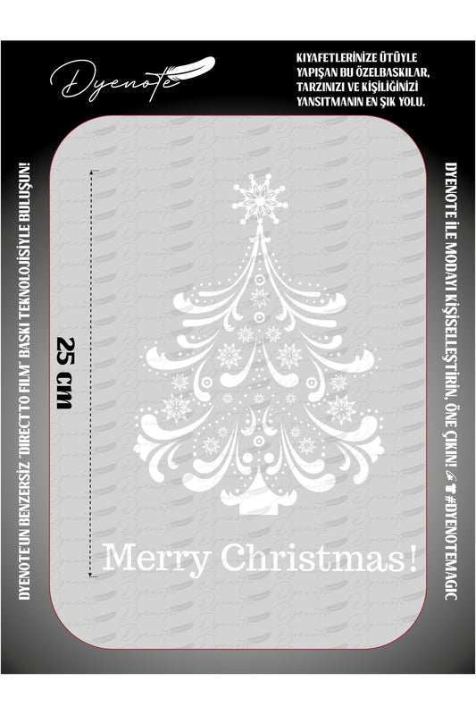 Yılbaşı Merry Christmas 2 DTF Transfer Kağıdı A4 - Ütüyle Yapıştır