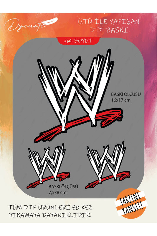 WWE DTF Transfer Kağıdı A4 - Ütüyle Yapıştır
