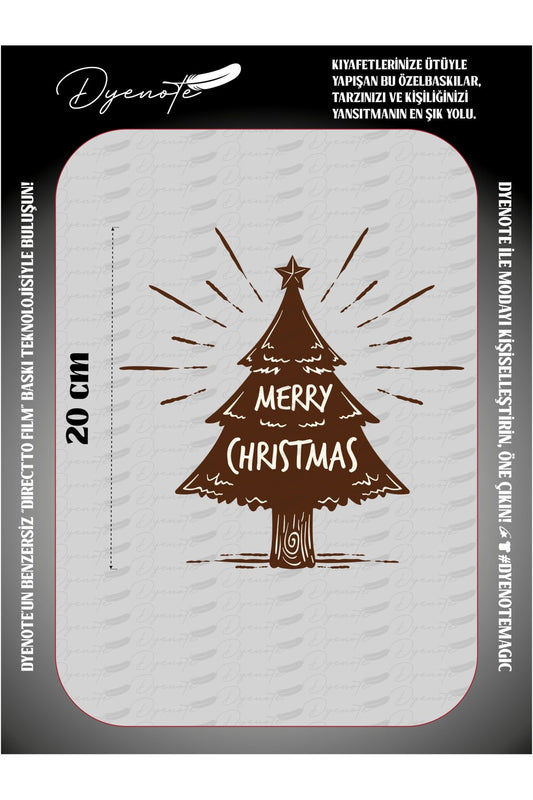 Yılbaşı Merry Christmas 11 DTF Transfer Kağıdı A4 - Ütüyle Yapıştır