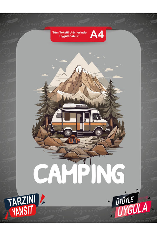Camping DTF Transfer Kağıdı A4 - Ütüyle Yapıştır - Dyenote