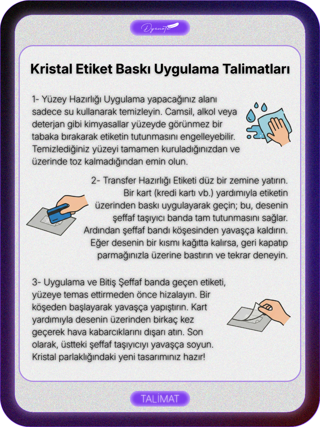 Deniz Yaz | Kristal Transfer UV-DTF Kabartmalı Baskı Ürün ikincil görseli