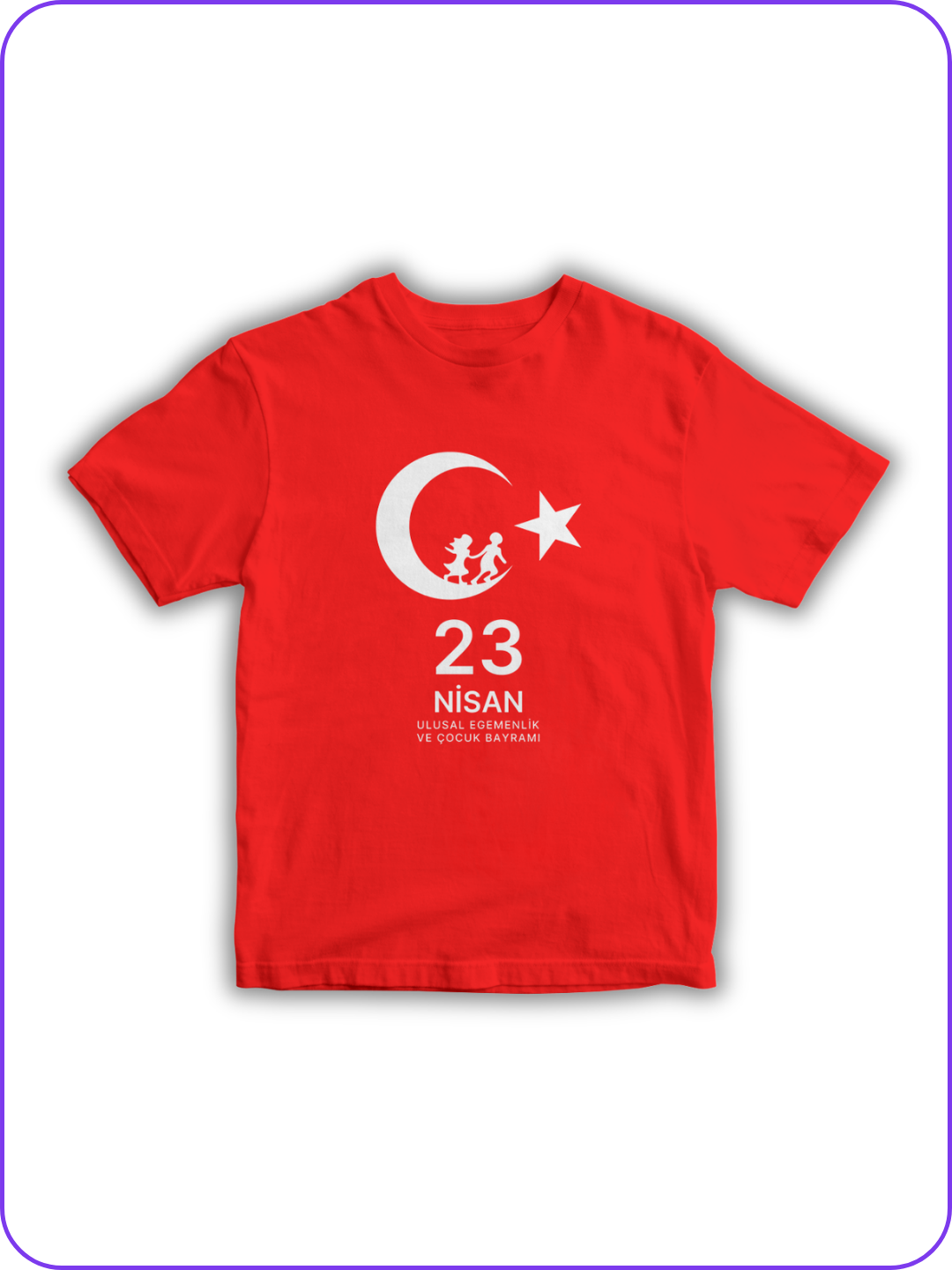 23 Nisan Temalı Kırmızı Çocuk Tişört