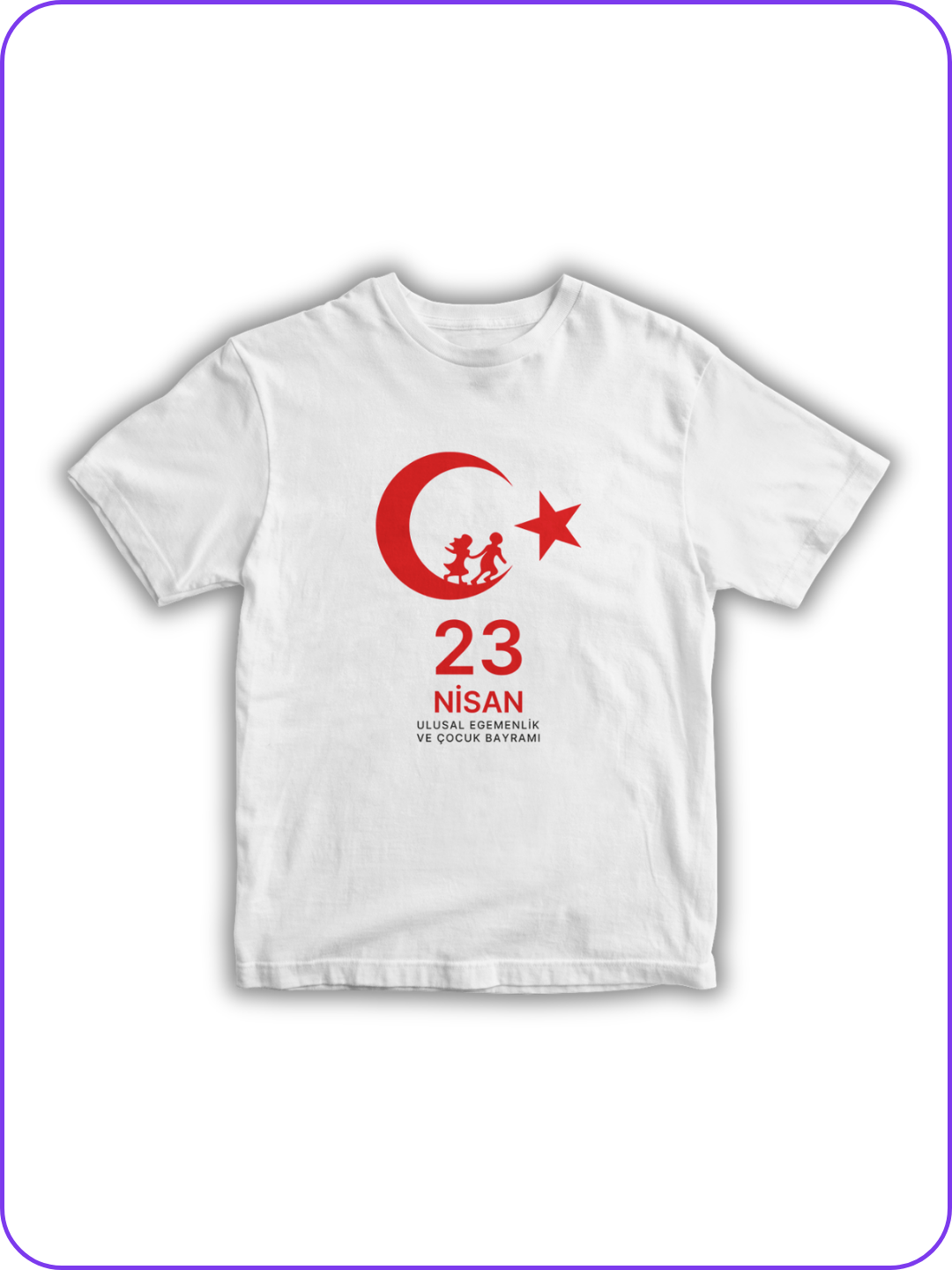 23 Nisan Temalı Beyaz Çocuk Tişört