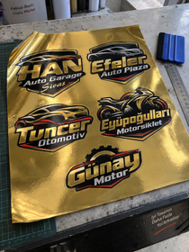 Altın / Gümüş Folyo Baskes Etiket – Kişiye Özel Metalik Sticker