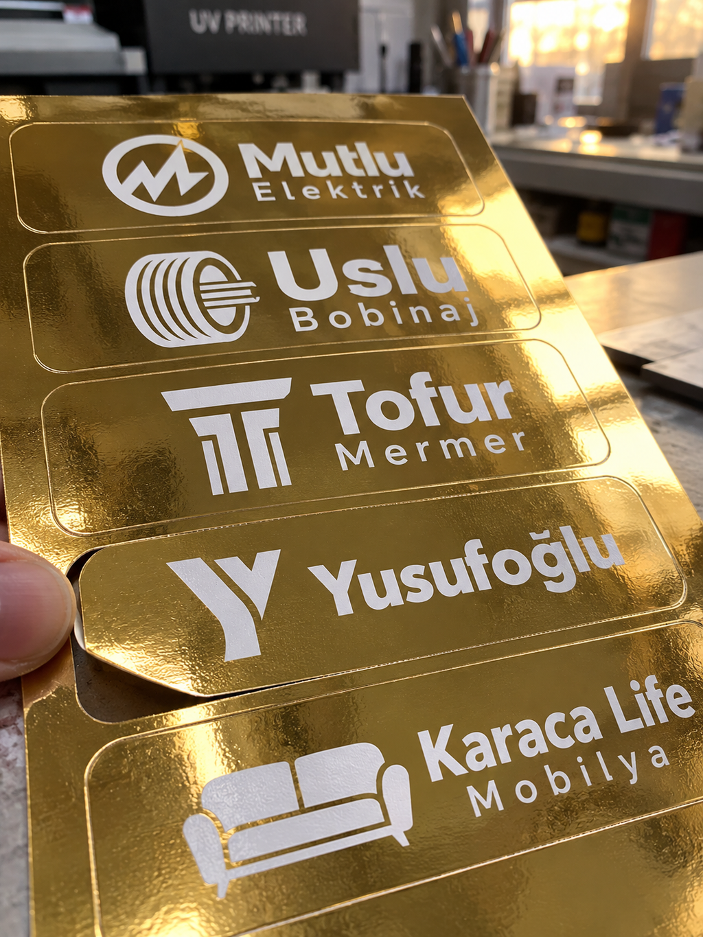 Altın / Gümüş Folyo Baskes Etiket – Kişiye Özel Metalik Sticker