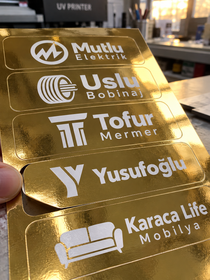 Altın / Gümüş Folyo Baskes Etiket – Kişiye Özel Metalik Sticker
