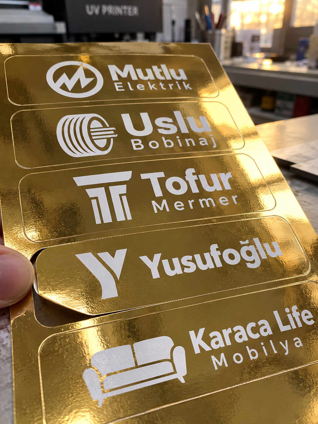 Altın / Gümüş Folyo Baskes Etiket – Kişiye Özel Metalik Sticker