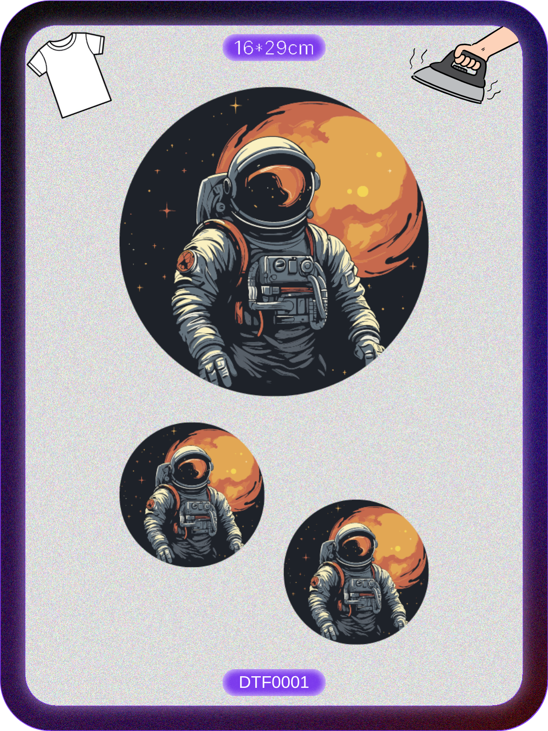 Astronot 1 DTF Transfer Kağıdı A4 - Ütüyle Yapıştır Ürün ana görseli