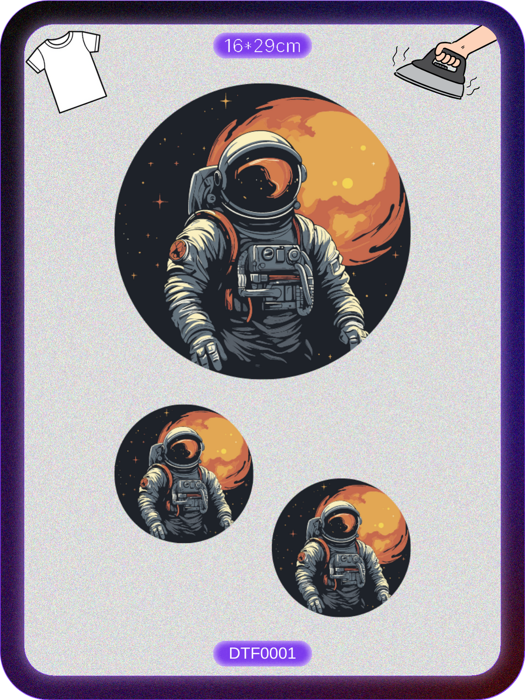 Astronot 1 DTF Transfer Kağıdı A4 - Ütüyle Yapıştır