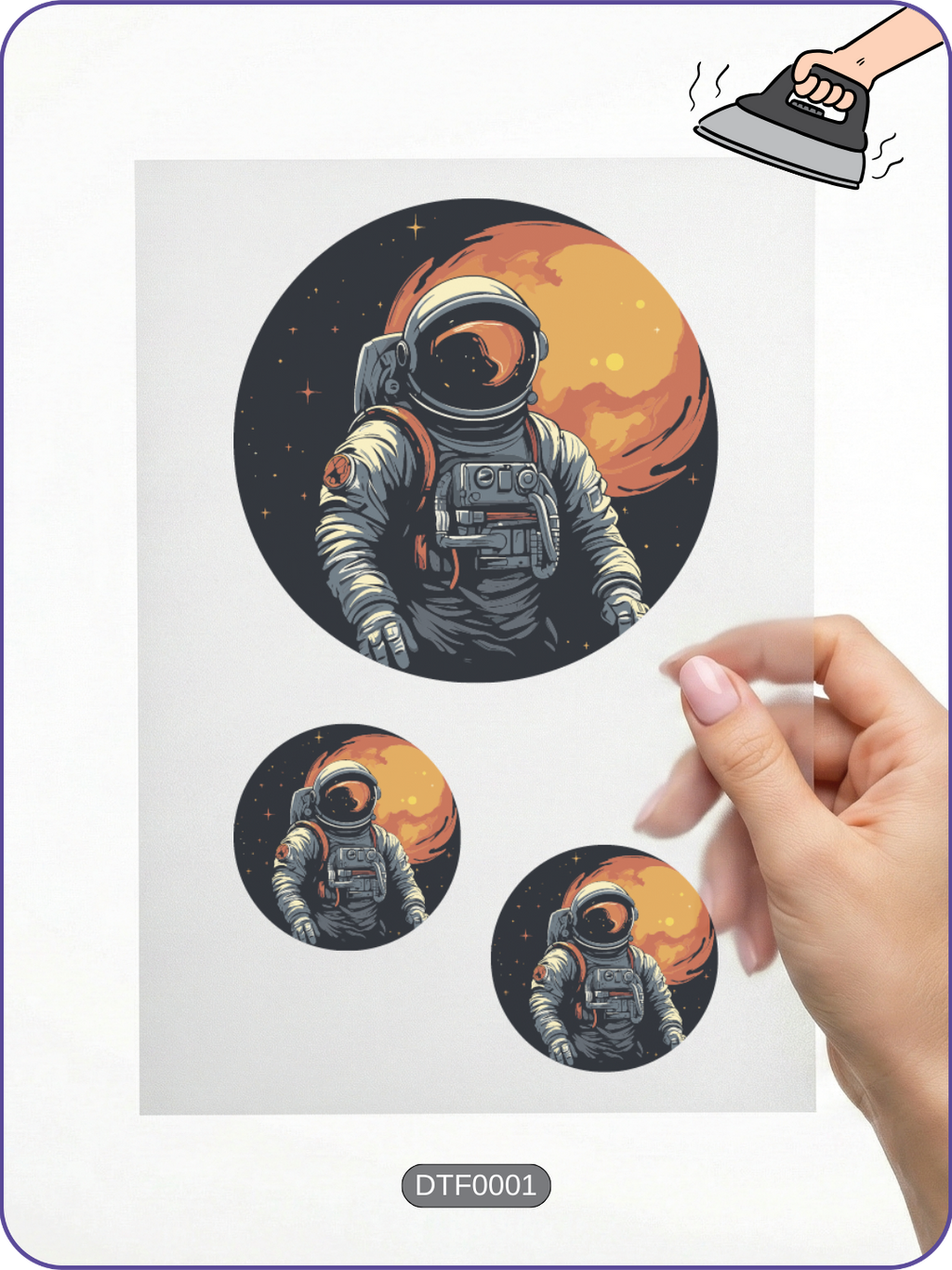 Astronot 1 DTF Transfer Kağıdı A4 - Ütüyle Yapıştır