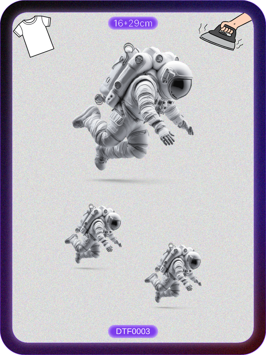 Astronot 3 DTF Transfer Kağıdı A4 - Ütüyle Yapıştır