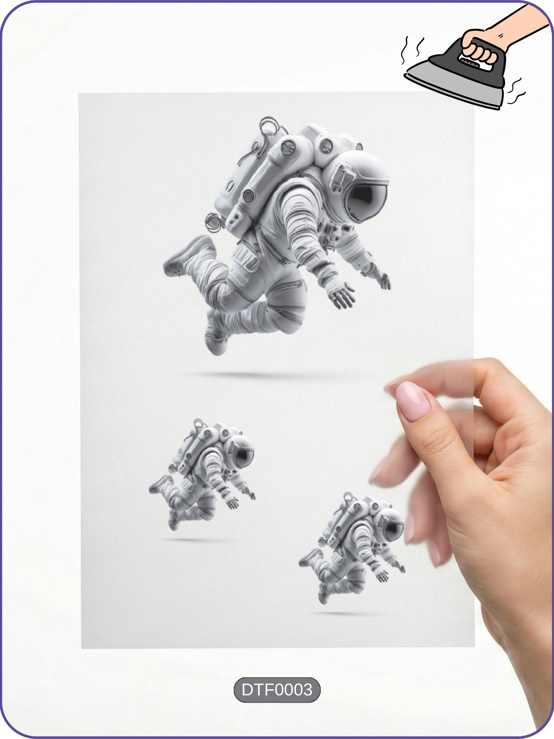 Astronot 3 DTF Transfer Kağıdı A4 - Ütüyle Yapıştır Ürün ana görseli