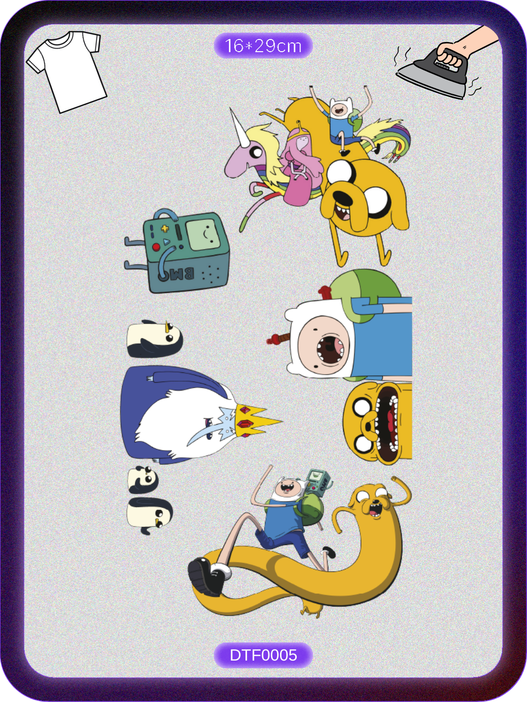 Adventure Time Temalı Baskı - Ütüyle Yapıştır Ürün ana görseli