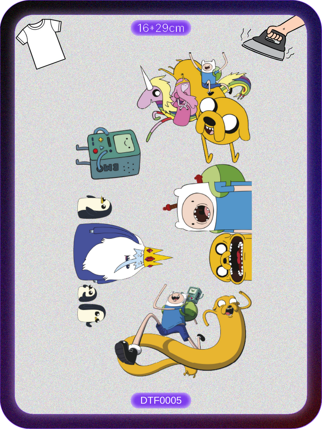 Adventure Time Temalı Baskı - Ütüyle Yapıştır