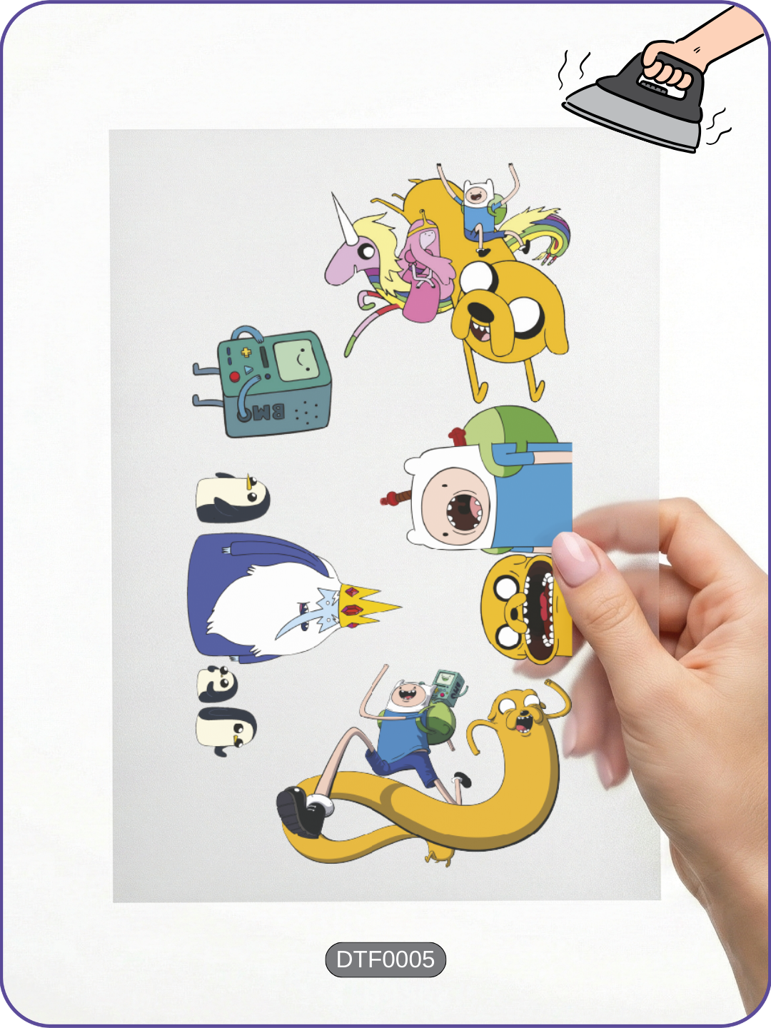 Adventure Time Temalı Baskı - Ütüyle Yapıştır