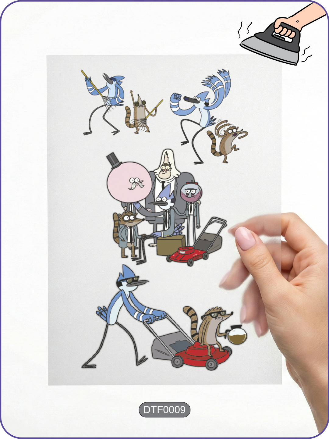 Regular Show Karakterler Temalı Baskı - Ütüyle Yapıştır Main image