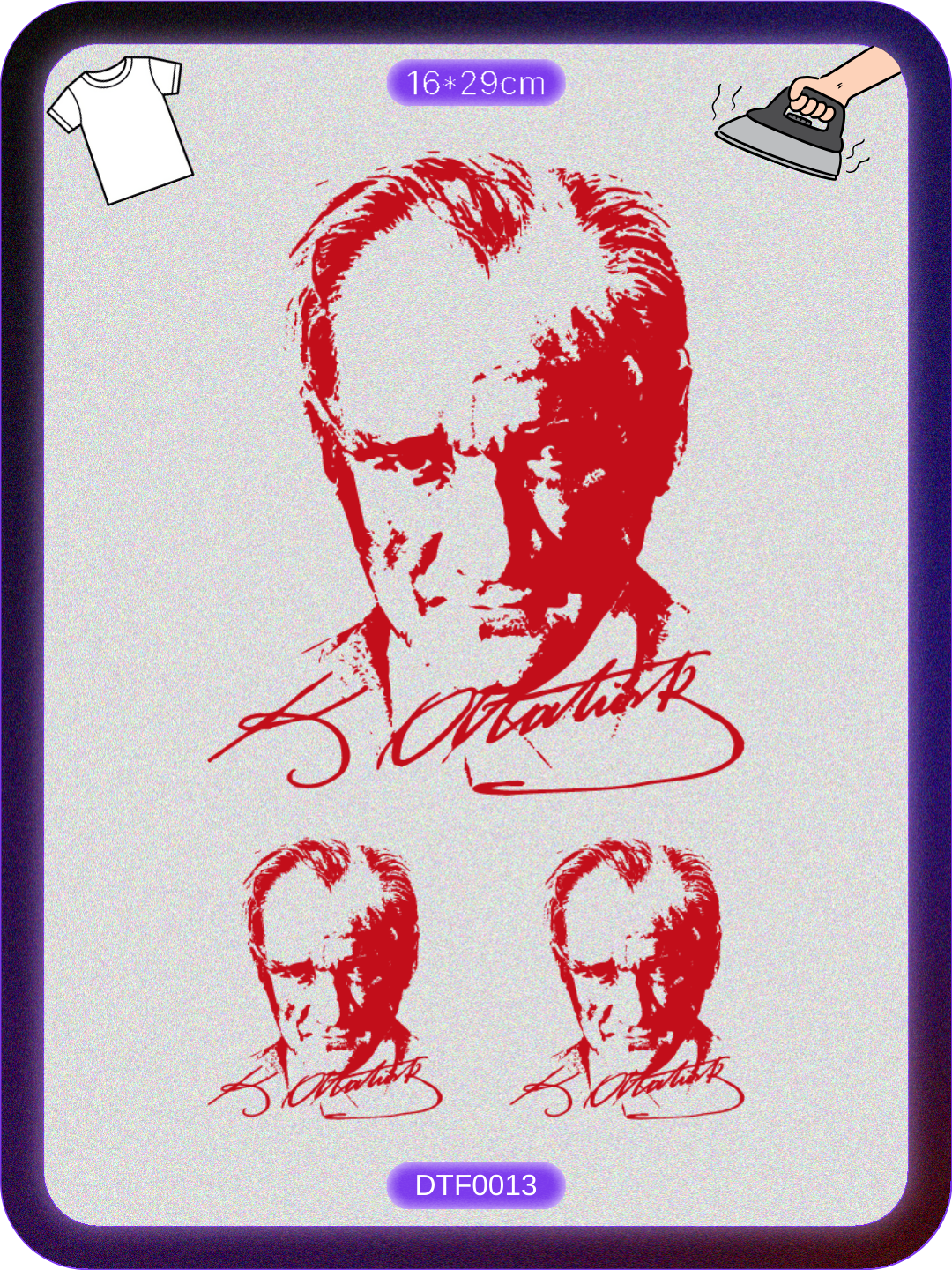 Atatürk 2 DTF Transfer Kağıdı A4 - Ütüyle Yapıştır Ürün ana görseli