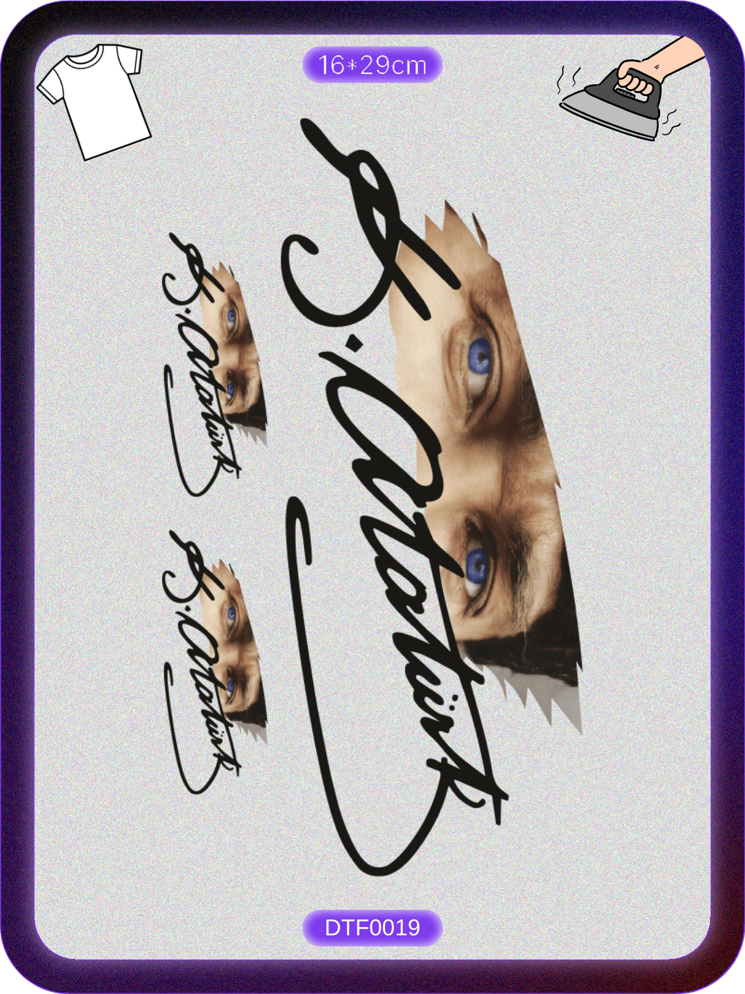 Atatürk 6 DTF Transfer Kağıdı A4 - Ütüyle Yapıştır Ürün ana görseli