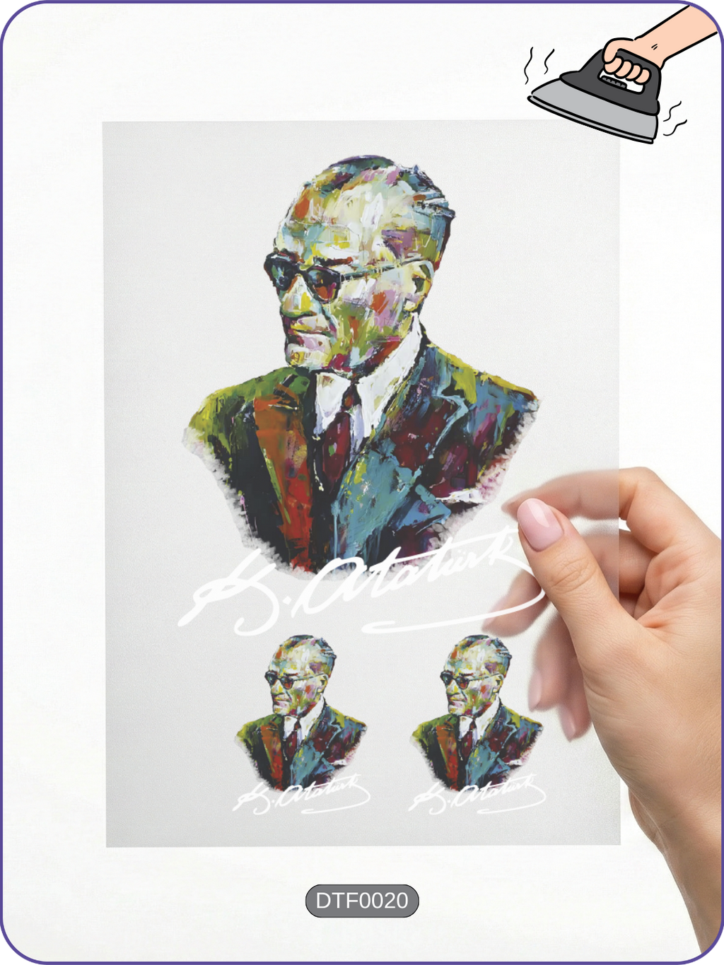 Atatürk 7 DTF Transfer Kağıdı A4 - Ütüyle Yapıştır