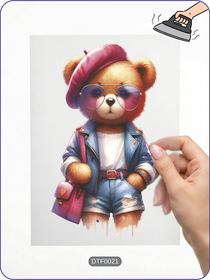 Renkli Ayıcık Teddy Bear Baskı 1 - Ütüyle Yapıştır