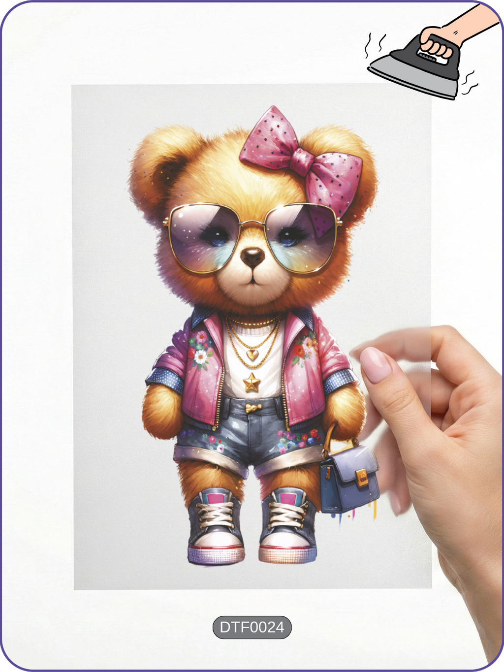 Renkli Ayıcık Teddy Bear Baskı 4 - Ütüyle Yapıştır