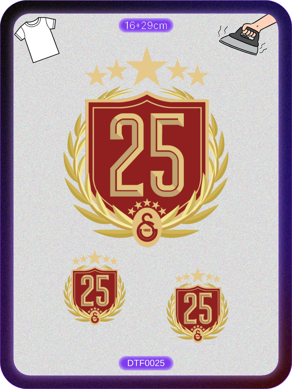 Galatasaray Beşi Bir Yerde 1 DTF Transfer Kağıdı A4 - Ütüyle Yapıştır